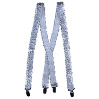 Glitterpaljetter Hängslen Silver