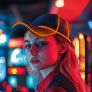 Neon LED Keps Orange