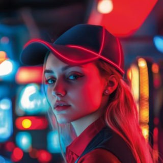 Neon LED Keps Rosa