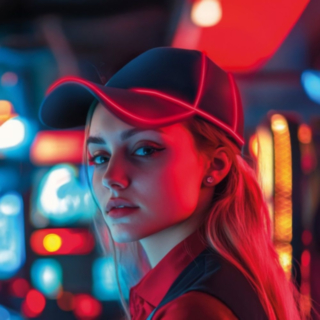 Neon LED Keps Rosa