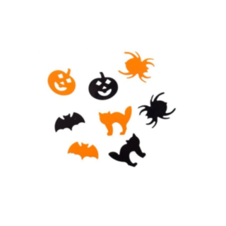 Halloween Konfetti Orange/Svart
