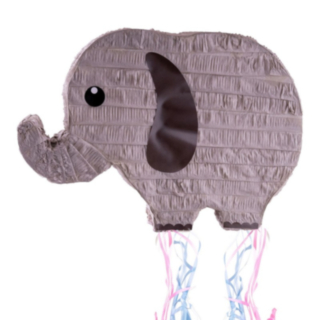 Elefant Piñata Grå