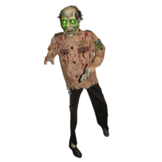 Zombie Poliskonstapel Halloweenfigur