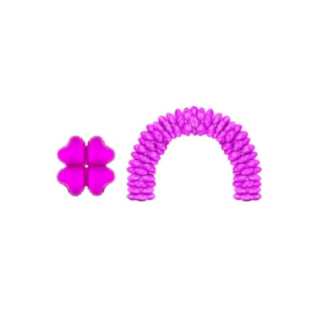 Hjärta Folieballonger Ballongbåge Fuchsia