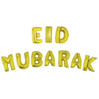 Folieballonger Eid Mubarak Guld