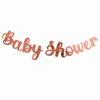 Babyshower Girlang Roséguld