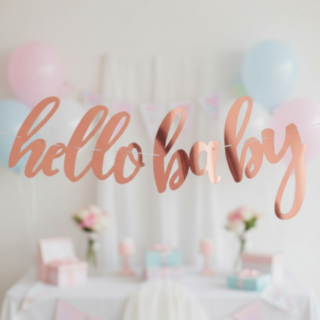 Hello Baby Girlang Roséguld