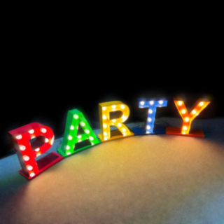 Party Lightbox Skylt