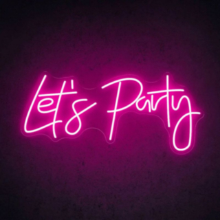 Let's Party LED Neonskylt
