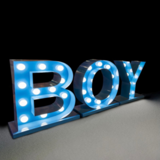 Boy Lightbox Skylt