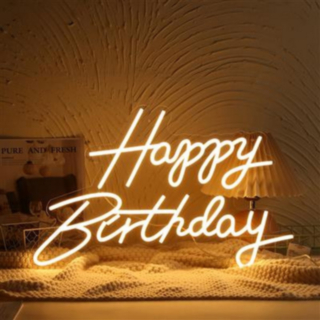 Happy Birthday Neonskylt