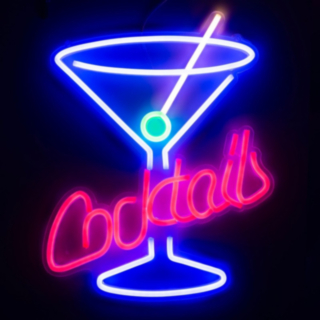Cocktails Neonskylt