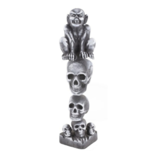 Gargoyle Dödskalle Skulptur Grå
