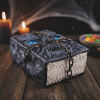 Rörlig Demonisk Bok Med Ljud
