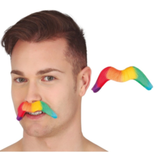 Pride Mustasch Regnbåge