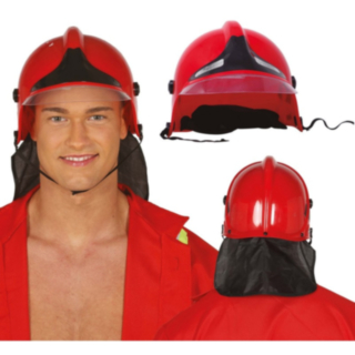 Brandmanshjälm Röd