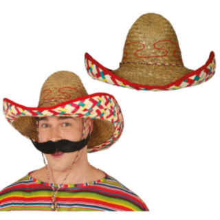 Mexikansk Sombrero Stråhatt Flerfärgad