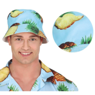Hawaii Ananas Bucket Hat Blå