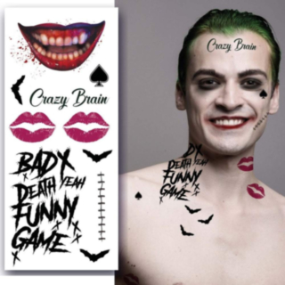 Joker Falska Ansiktstatueringar