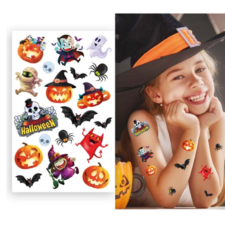 Pumpa Halloween Falska Tatueringar