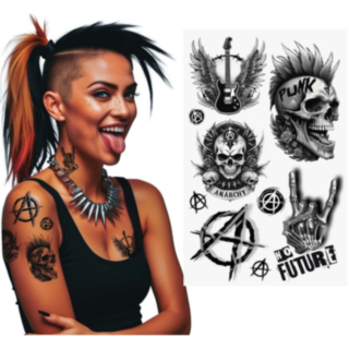Punk Falska Tatueringar