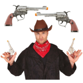 Cowboy Leksakspistoler Silver