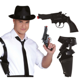 Gangster Leksakspistol Med Axelhölster