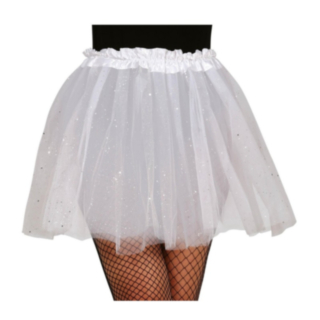 Glittrande Tutu Vit