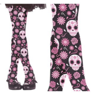 Day of the Dead Strumpbyxor Barn Ljusrosa