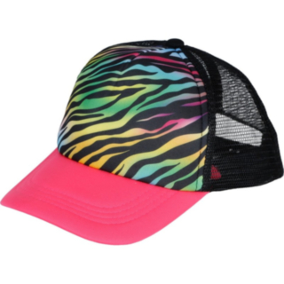 Zebra Keps Rosa/Regnbåge