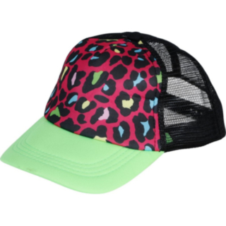 Neon Leopard Keps Grön/Rosa