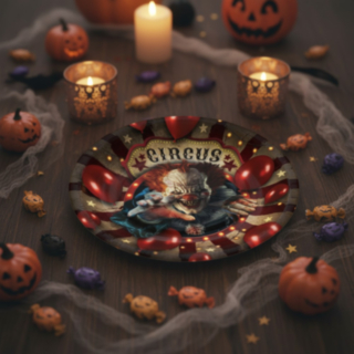 Halloween Cirkus Papptallrikar