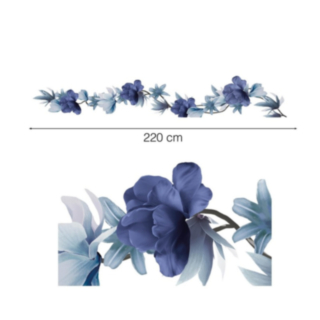 Blomstergirlang Blå/Grå