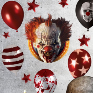 Horror Clown Väggdekoration