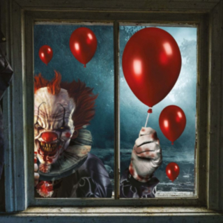 Halloween Clown Fönsterdekaler