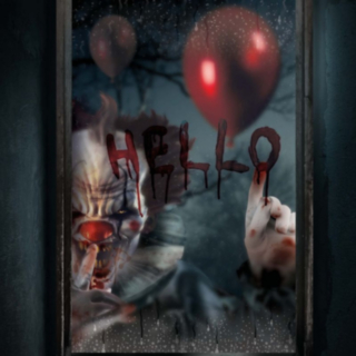 Horror Clown Fönsterdekal