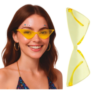 Retro Cat Eye Glasögon Gul