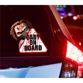 Blodig Baby On Board Bildekal