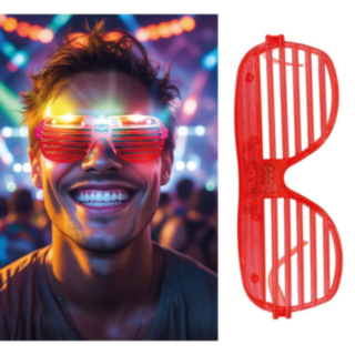 Blinkande Rave Glasögon Röd