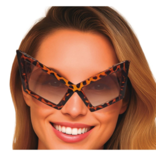 Leopard Cat Eye Solglasögon