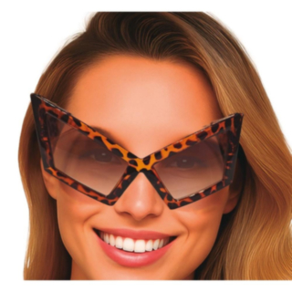 Leopard Cat Eye Solglasögon