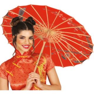 Orientaliskt Paraply Röd