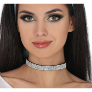 Glitter Choker Silver