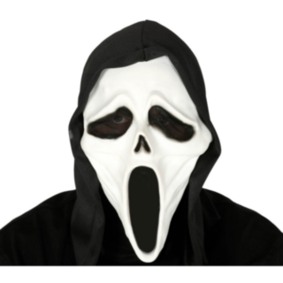 Scream Mask Med Huva
