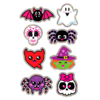 Holografiska Halloween Klistermärken Flerfärgade