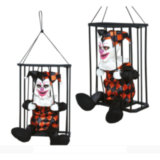 Animerad Clown I Bur Med Ljud & Ljus