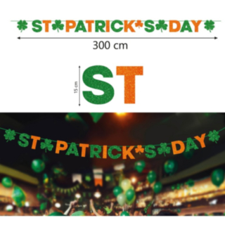 St. Patrick’s Day Glittergirlang Grön/Orange
