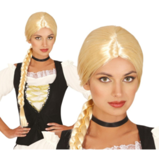 Tysk Fläta Peruk Blond