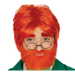 Leprechaun Peruk & Skägg