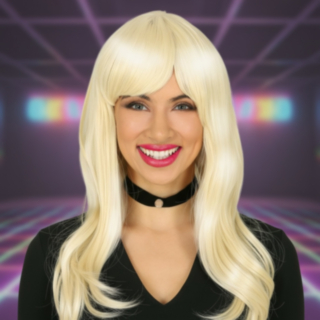 80-tal Blond Lång Peruk
